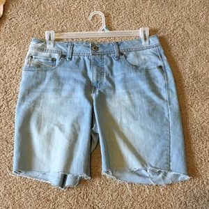 Mid rise jean shorts